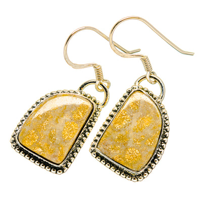 Fossil Coral Earrings handcrafted by Ana Silver Co - EARR420281