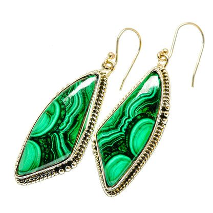 Malachite Earrings handcrafted by Ana Silver Co - EARR420285