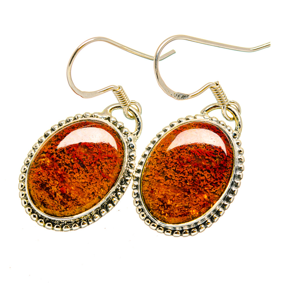 Indonesian Plume Agate Earrings handcrafted by Ana Silver Co - EARR420294