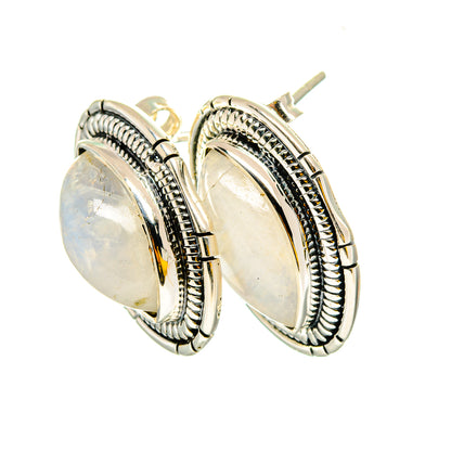 Rainbow Moonstone Earrings handcrafted by Ana Silver Co - EARR420300