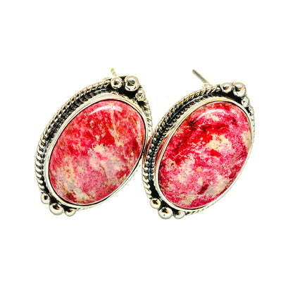 Thulite Earrings handcrafted by Ana Silver Co - EARR420313