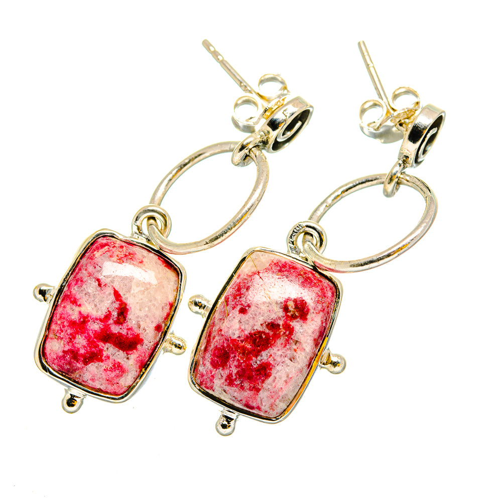 Thulite Earrings handcrafted by Ana Silver Co - EARR420315