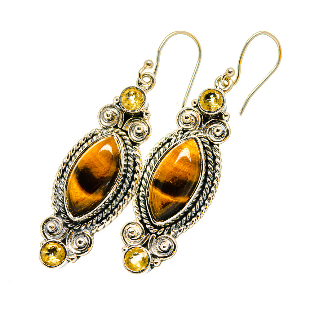 Tiger Eye Earrings handcrafted by Ana Silver Co - EARR420319