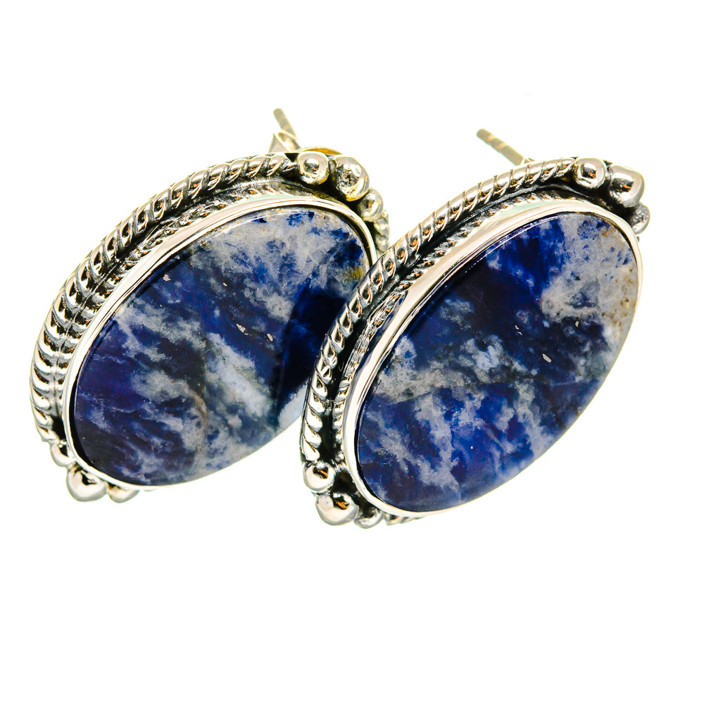 Sodalite Earrings handcrafted by Ana Silver Co - EARR420329