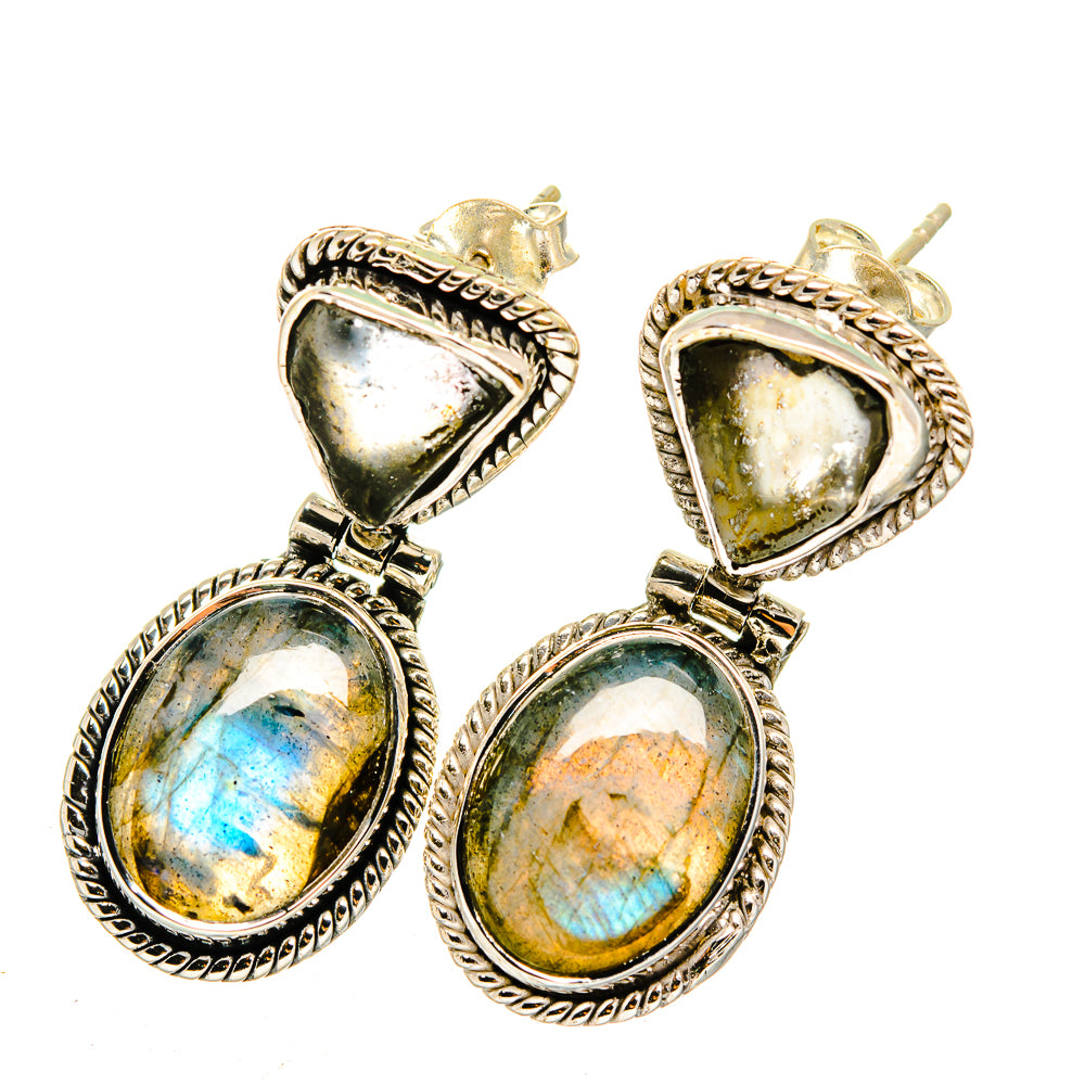 Labradorite Earrings handcrafted by Ana Silver Co - EARR420333