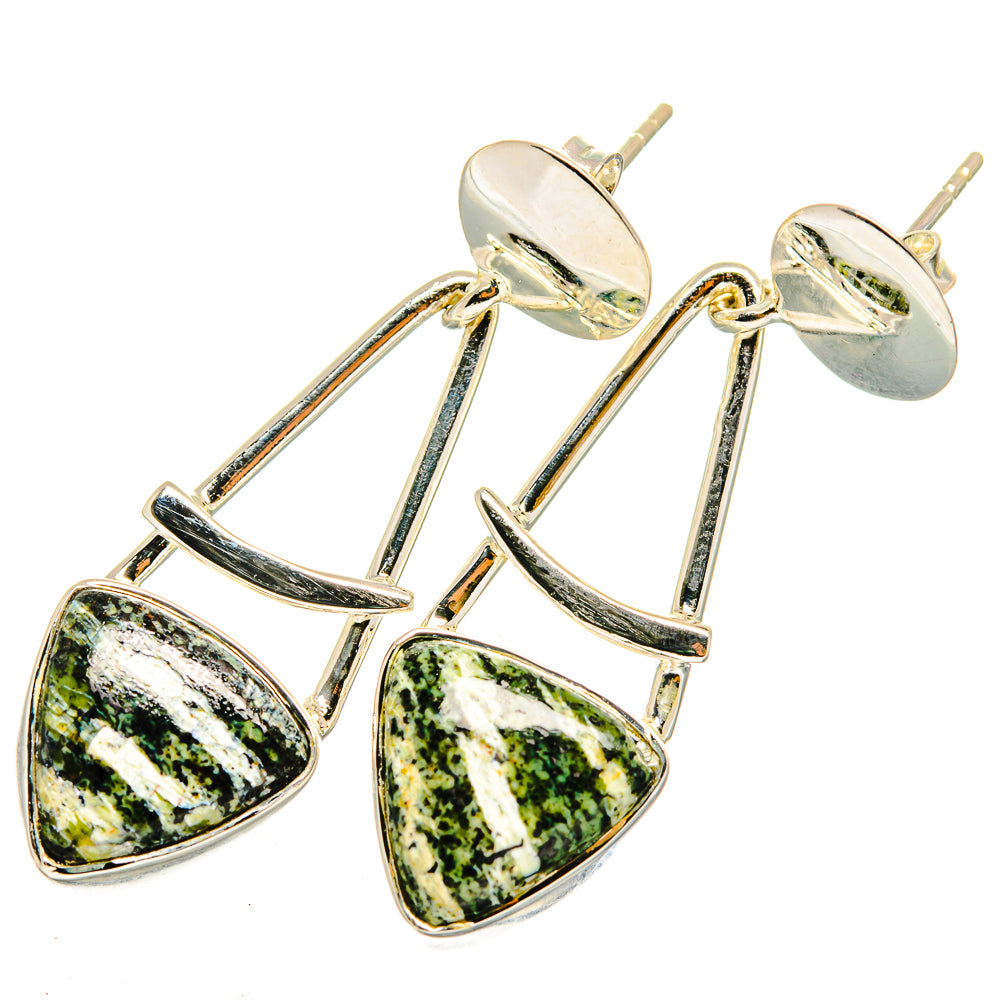 Lizard Jasper Earrings handcrafted by Ana Silver Co - EARR420339
