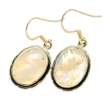 Rainbow Moonstone Earrings handcrafted by Ana Silver Co - EARR420340