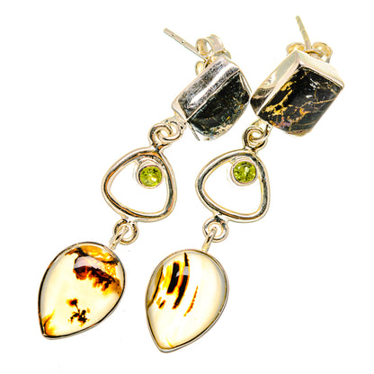 Montana Agate Earrings handcrafted by Ana Silver Co - EARR420344