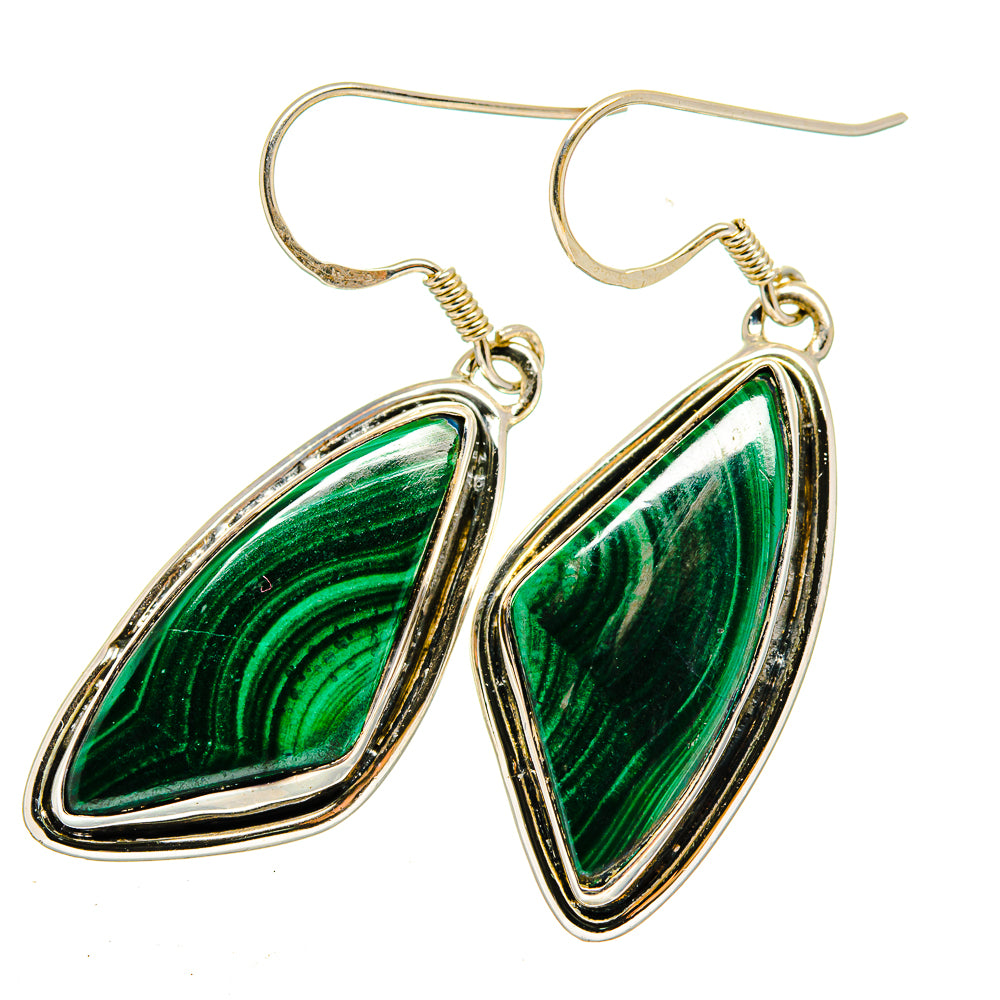Malachite Earrings handcrafted by Ana Silver Co - EARR420348