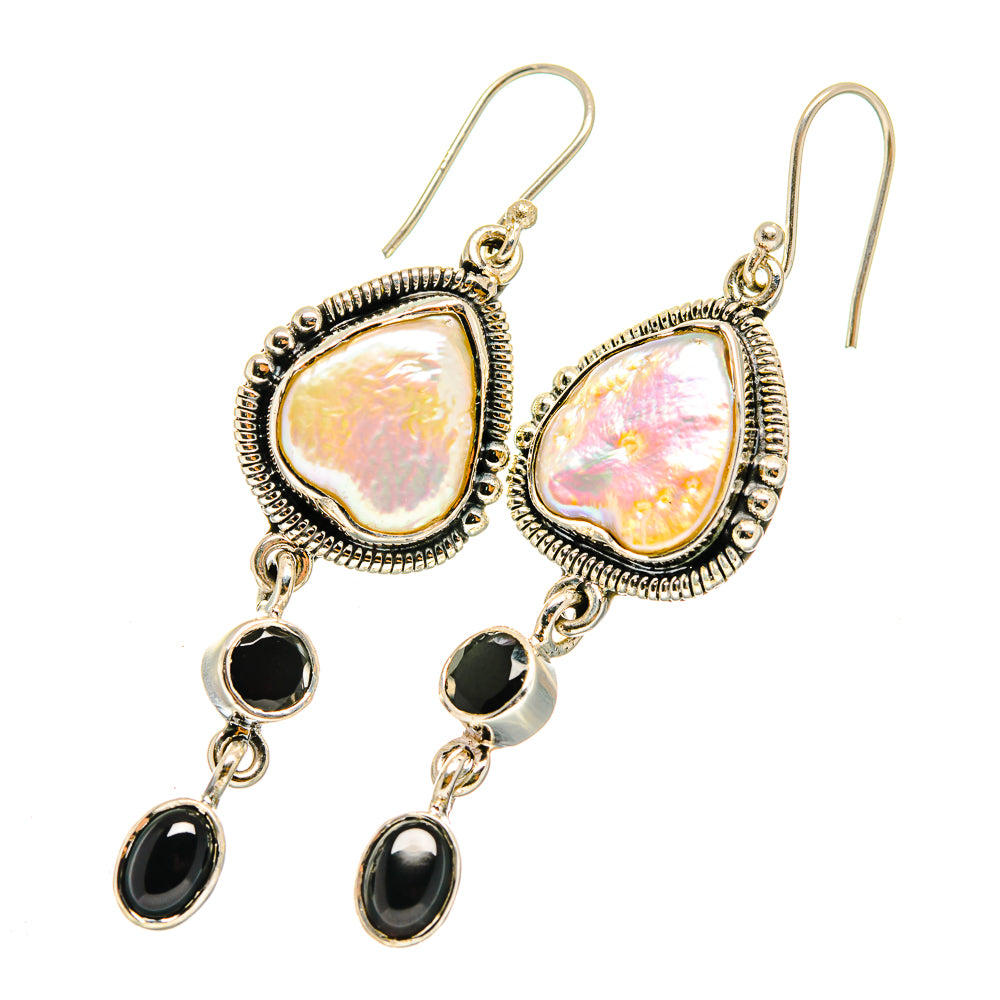 Mother Of Pearl Earrings handcrafted by Ana Silver Co - EARR420351