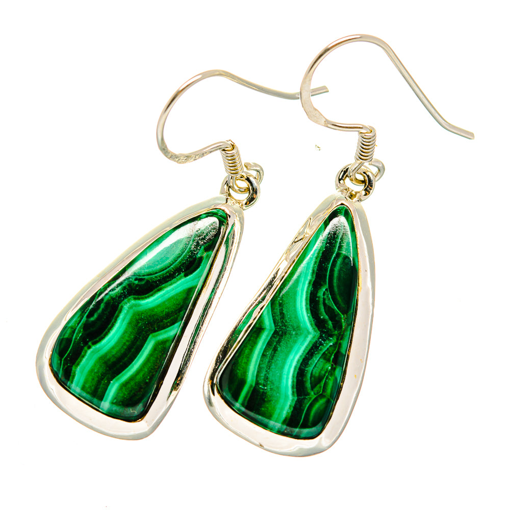 Malachite Earrings handcrafted by Ana Silver Co - EARR420362