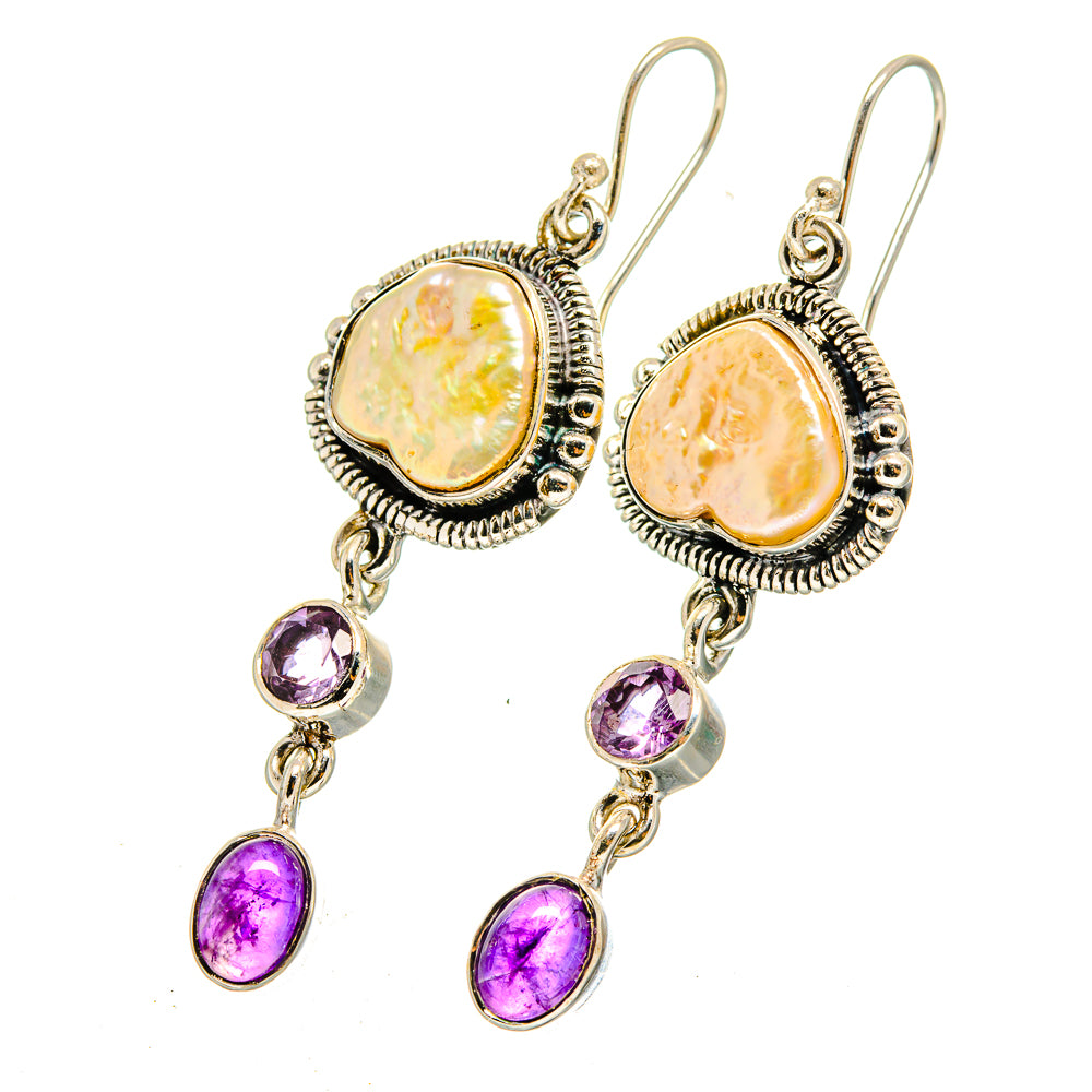 Mother Of Pearl Earrings handcrafted by Ana Silver Co - EARR420386