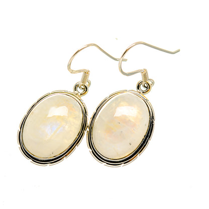 Rainbow Moonstone Earrings handcrafted by Ana Silver Co - EARR420388