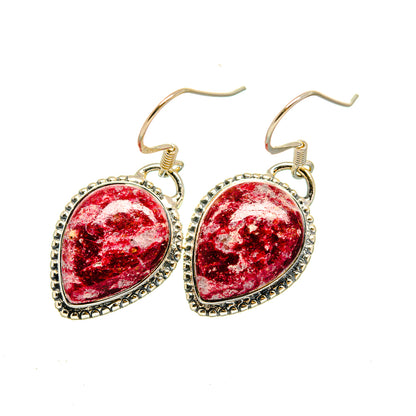 Thulite Earrings handcrafted by Ana Silver Co - EARR420389
