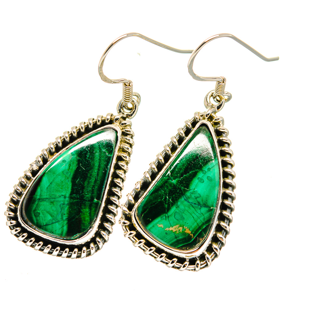 Malachite Earrings handcrafted by Ana Silver Co - EARR420391