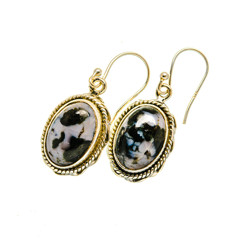Gabbro Stone Earrings handcrafted by Ana Silver Co - EARR420395