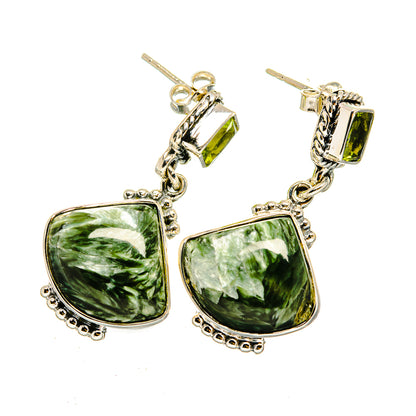 Seraphinite Earrings handcrafted by Ana Silver Co - EARR420409