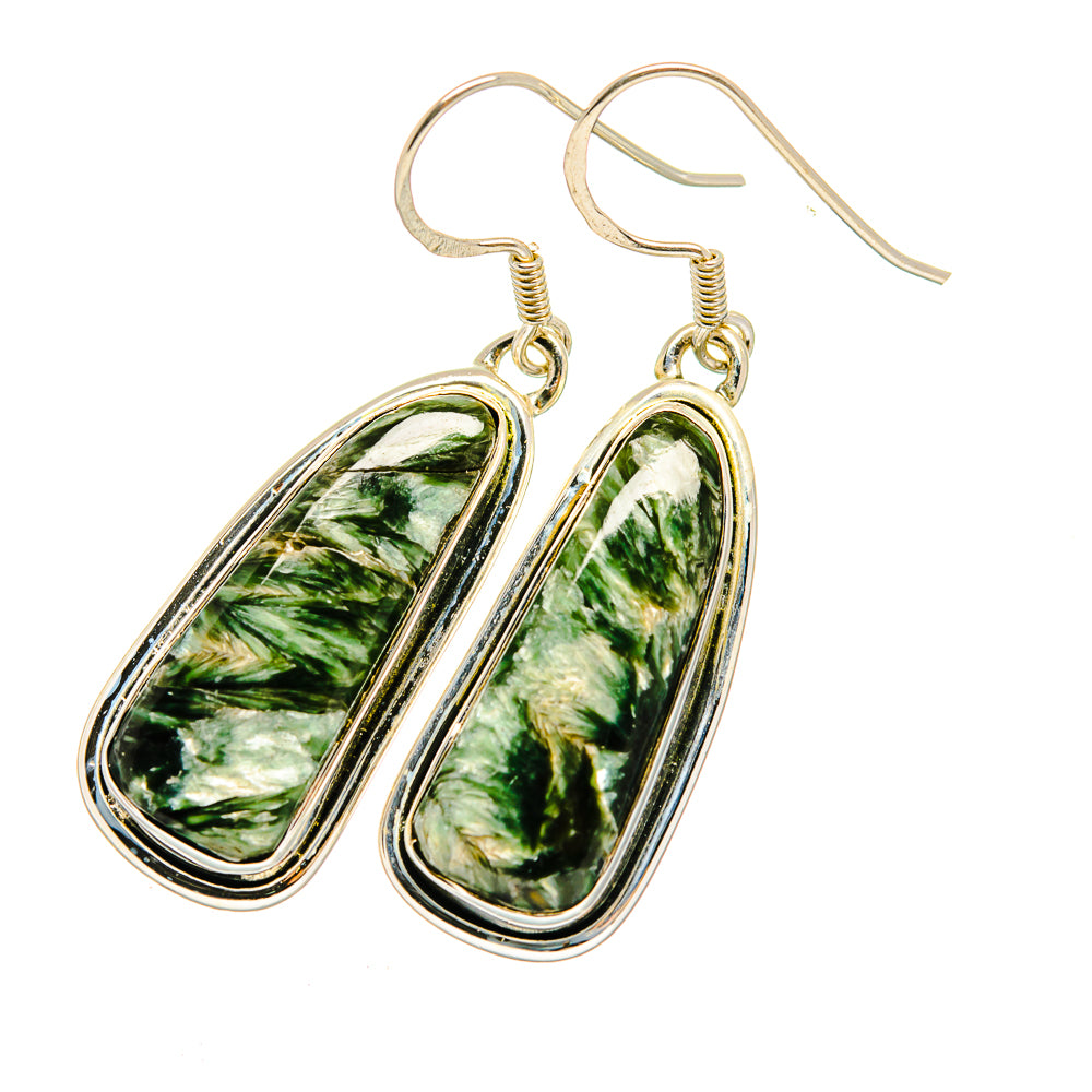 Seraphinite Earrings handcrafted by Ana Silver Co - EARR420413