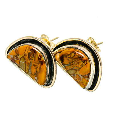 Bamboo Jasper Earrings handcrafted by Ana Silver Co - EARR420416