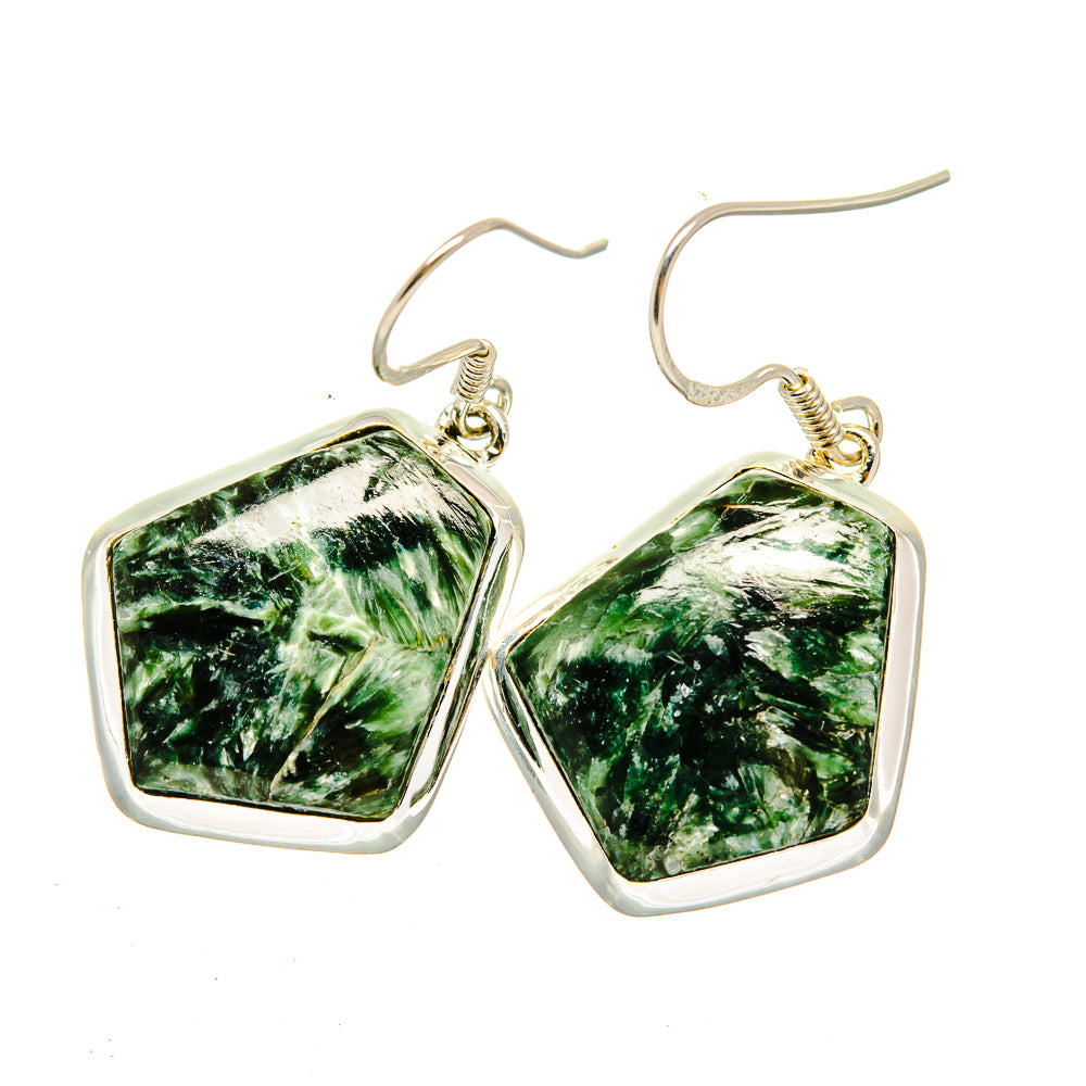 Seraphinite Earrings handcrafted by Ana Silver Co - EARR420422