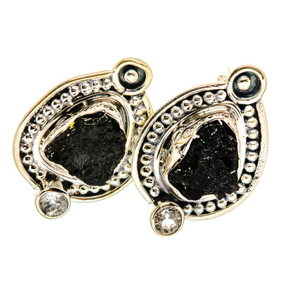 Black Tourmaline Earrings handcrafted by Ana Silver Co - EARR420431