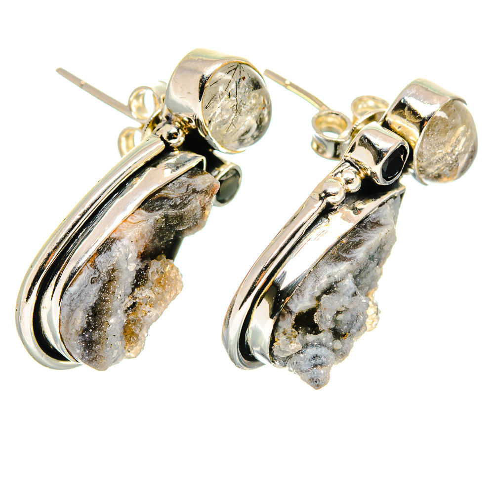 Desert Druzy Earrings handcrafted by Ana Silver Co - EARR420445