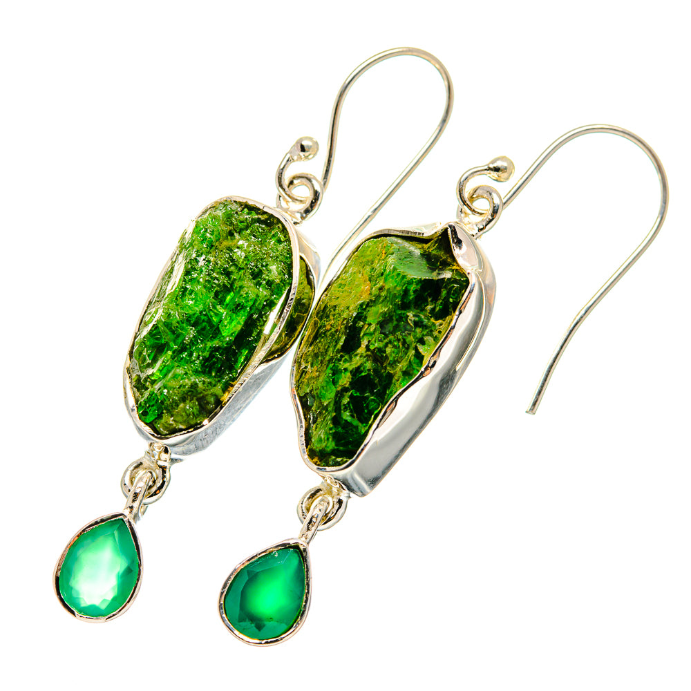 Chrome Diopside Earrings handcrafted by Ana Silver Co - EARR420451