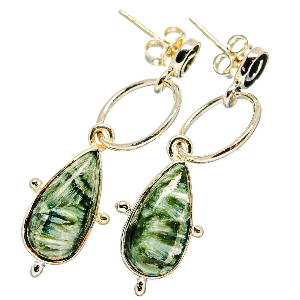 Seraphinite Earrings handcrafted by Ana Silver Co - EARR420457