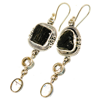 Black Tourmaline Earrings handcrafted by Ana Silver Co - EARR420466