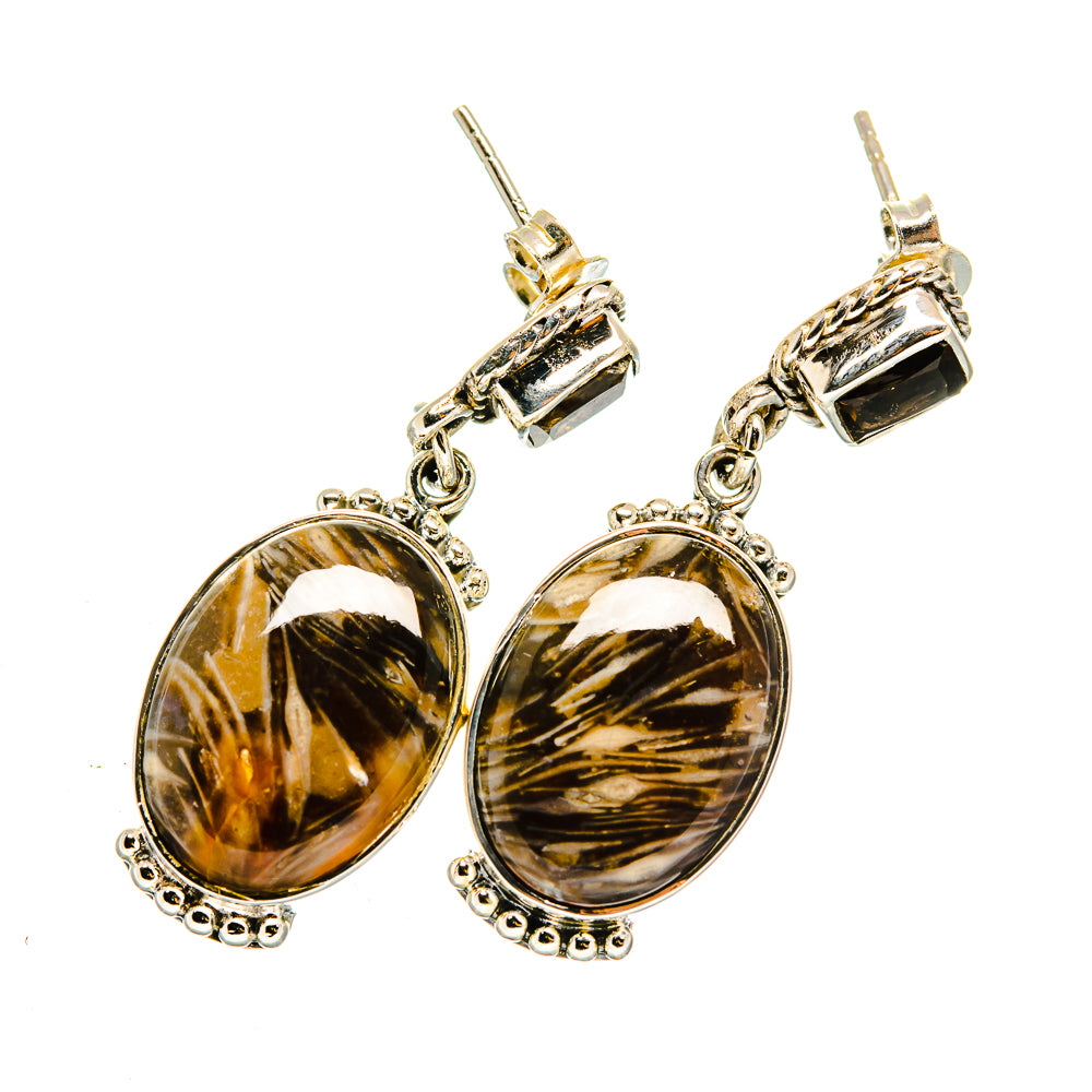 Peanut Wood Jasper Earrings handcrafted by Ana Silver Co - EARR420486