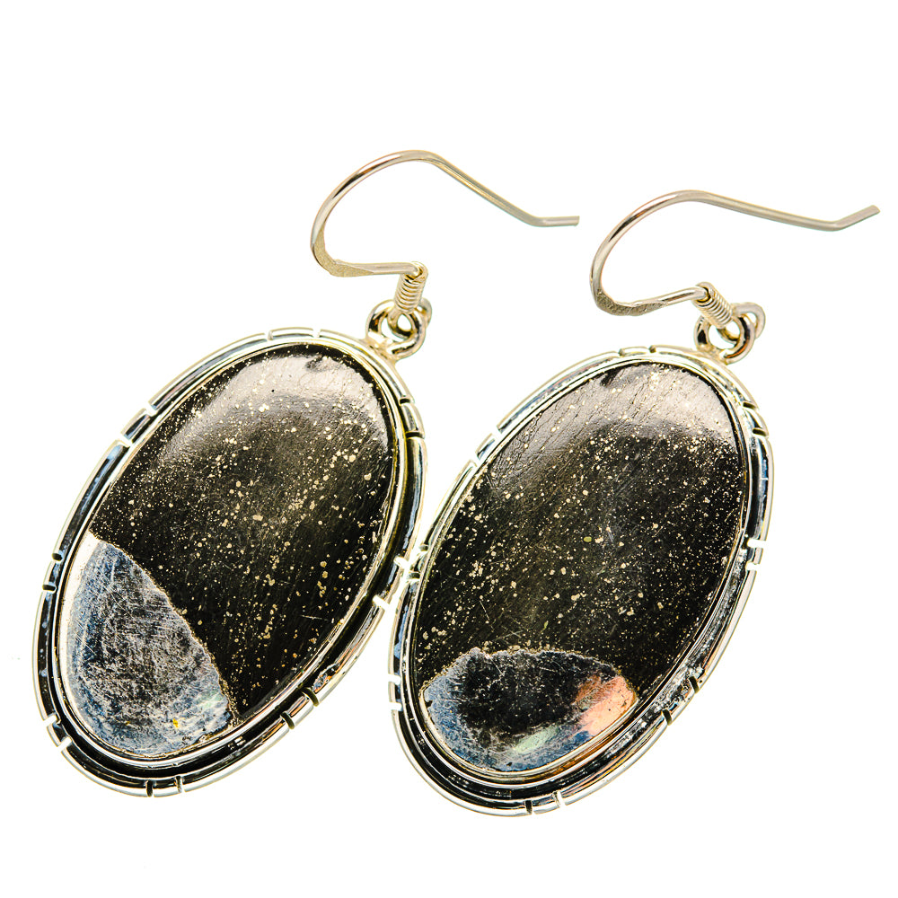Pyrite Agate Earrings handcrafted by Ana Silver Co - EARR420496