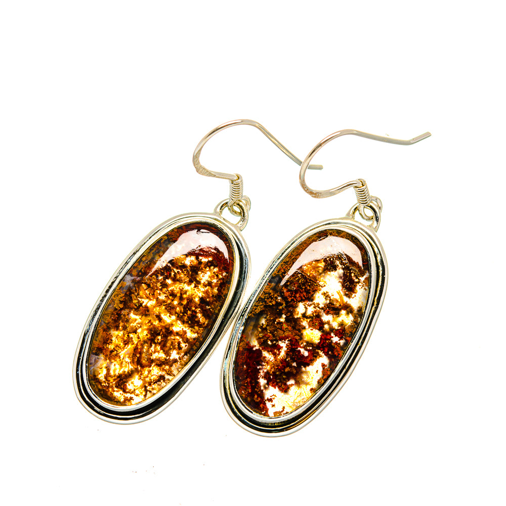Indonesian Plume Agate Earrings handcrafted by Ana Silver Co - EARR420509