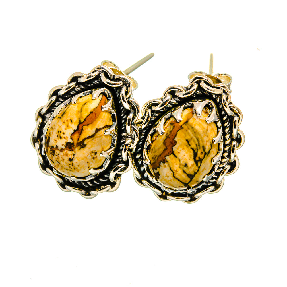 Picture Jasper Earrings handcrafted by Ana Silver Co - EARR420516
