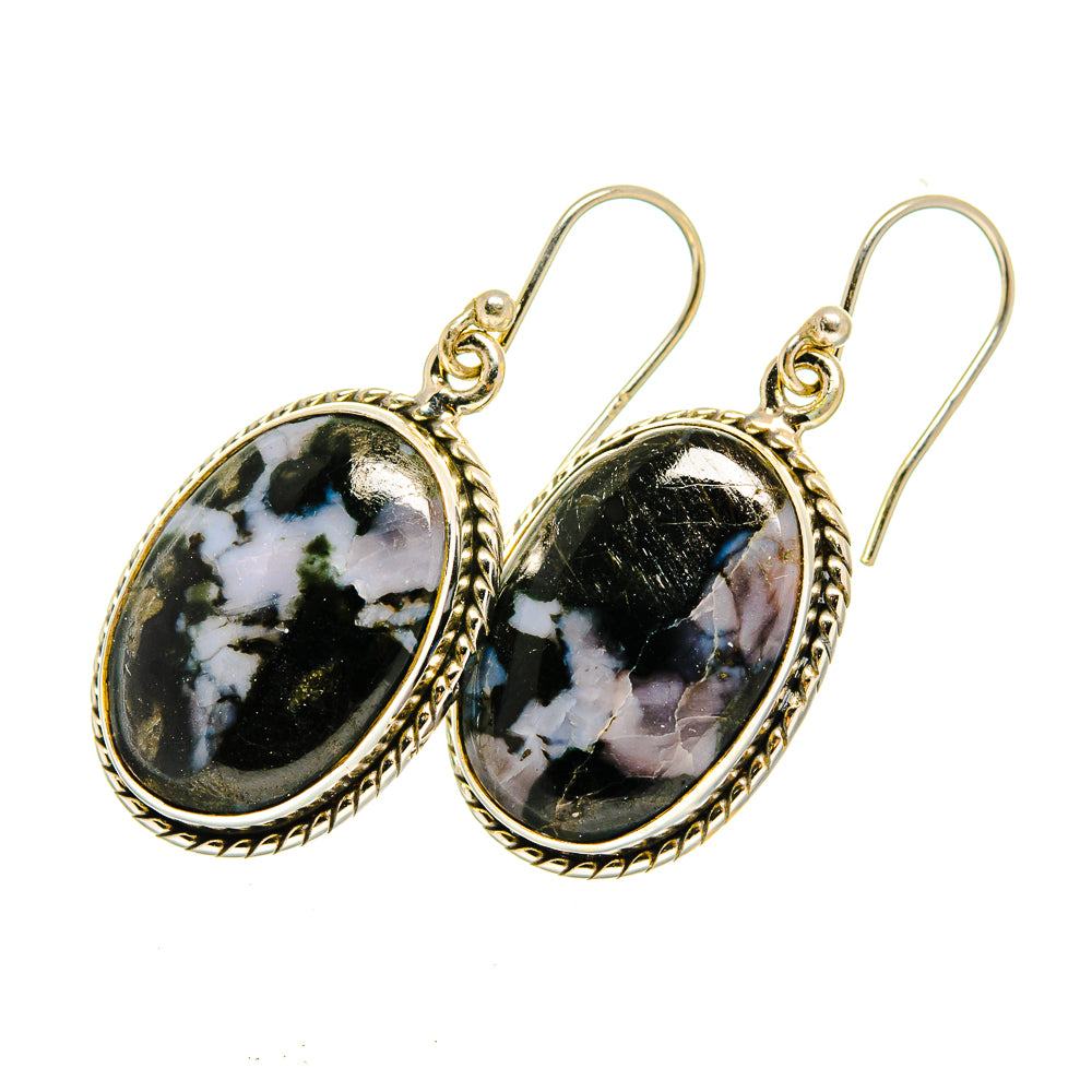 Gabbro Stone Earrings handcrafted by Ana Silver Co - EARR420517 - Photo 2