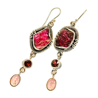 Pink Tourmaline Earrings handcrafted by Ana Silver Co - EARR420520