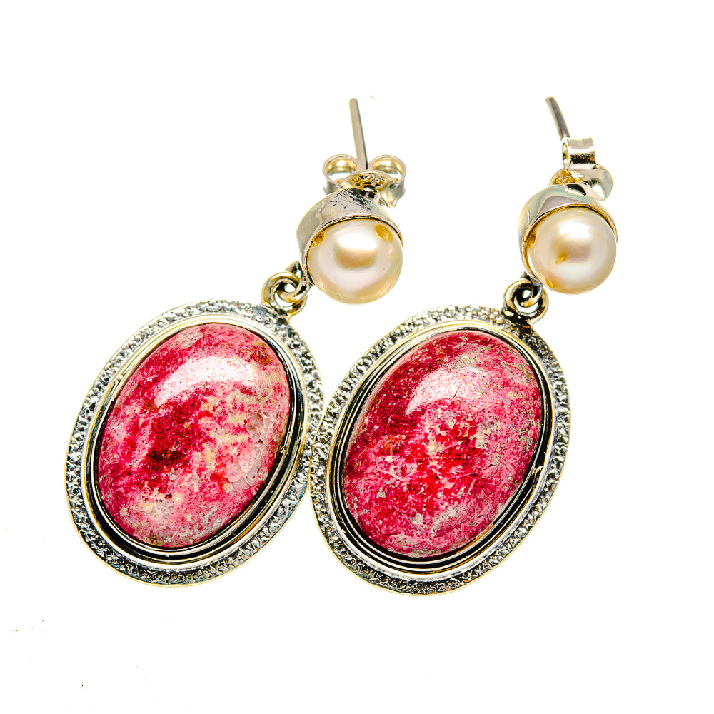 Rhodochrosite Earrings handcrafted by Ana Silver Co - EARR420534