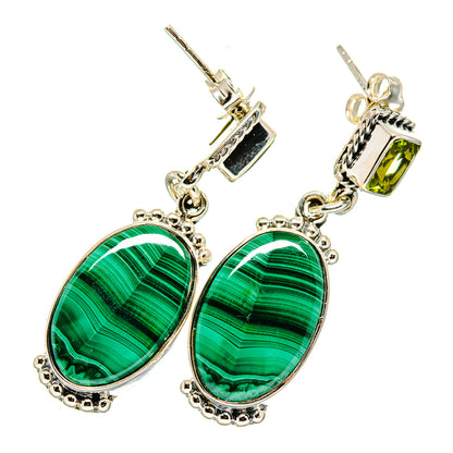 Malachite Earrings handcrafted by Ana Silver Co - EARR420539