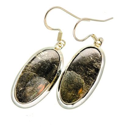 Pyrite Agate Earrings handcrafted by Ana Silver Co - EARR420541 - Photo 2
