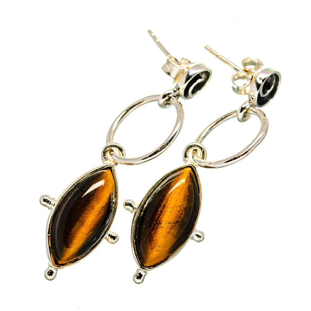 Tiger Eye Earrings handcrafted by Ana Silver Co - EARR420546