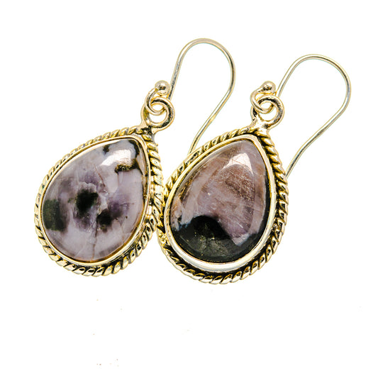 Gabbro Stone Earrings handcrafted by Ana Silver Co - EARR420567 - Photo 2