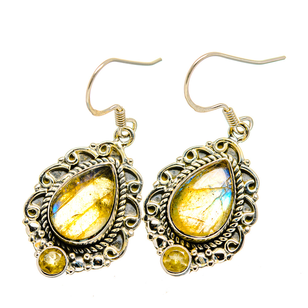 Labradorite Earrings handcrafted by Ana Silver Co - EARR420568
