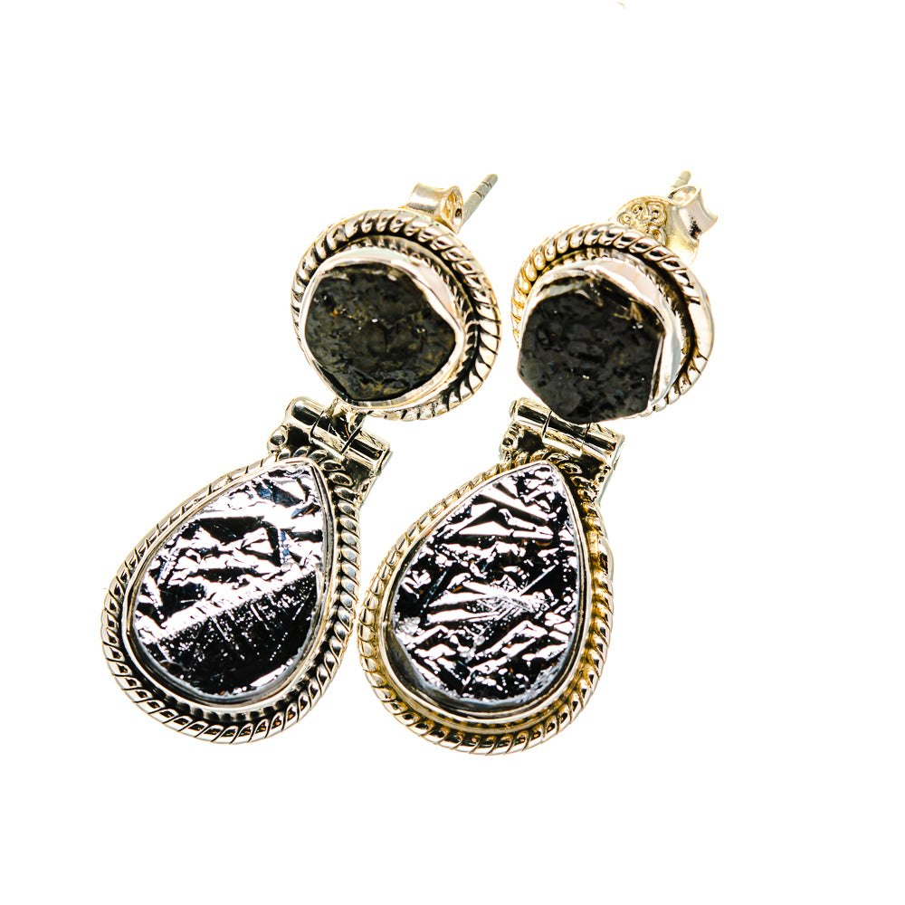 Shungite Earrings handcrafted by Ana Silver Co - EARR420569