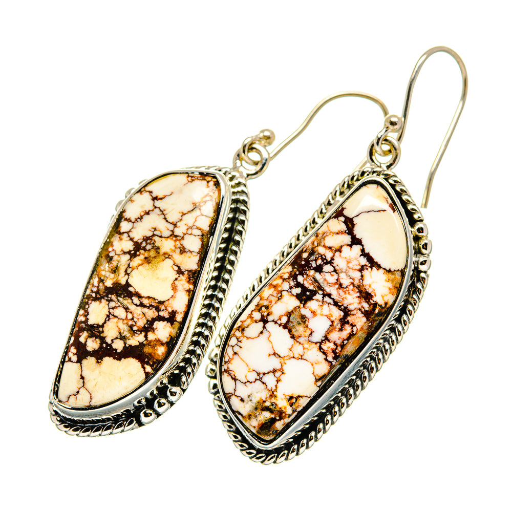 Peanut Wood Jasper Earrings handcrafted by Ana Silver Co - EARR420572