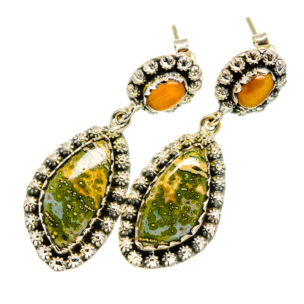 Ocean Jasper Earrings handcrafted by Ana Silver Co - EARR420579