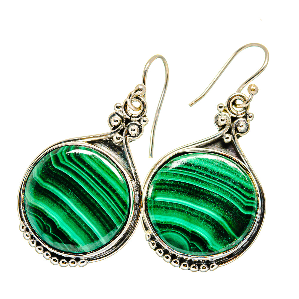 Malachite Earrings handcrafted by Ana Silver Co - EARR420580