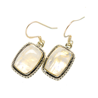Rainbow Moonstone Earrings handcrafted by Ana Silver Co - EARR420581