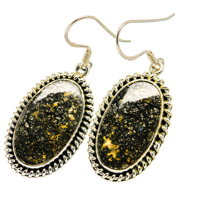 Pyrite Agate Earrings handcrafted by Ana Silver Co - EARR420582