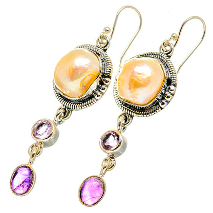 Mother Of Pearl Earrings handcrafted by Ana Silver Co - EARR420587
