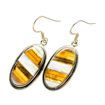 Botswana Agate Earrings handcrafted by Ana Silver Co - EARR420591
