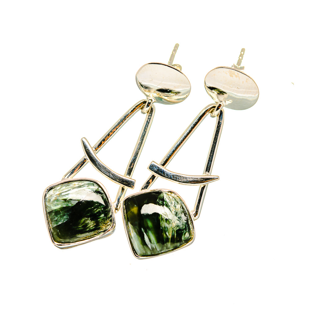 Seraphinite Earrings handcrafted by Ana Silver Co - EARR420594